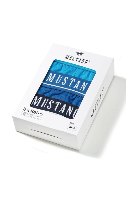Боксерки Mustang 4224-1003 Retro комплект 3 шт, синій-mid блакитний-aqua, XL