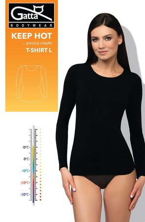 Кофта Gatta 42077 T-Shirt Keep Hot Women, Чорний, L