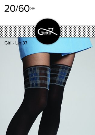 Колготки Gatta Girl-Up wz.37 20/60 den, nero-blu, 2-S