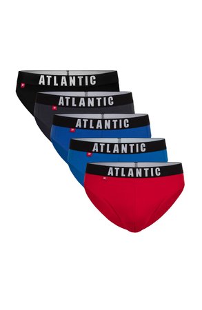 Слипы Atlantic 5SMP-004 комплект 5 шт, графітовий-чорний-червоний, XXL