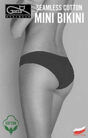 Трусики Gatta Seamless Cotton Mini Bikini 41595, black/чорний, S