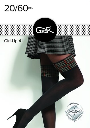 Колготки Gatta Girl-Up wz.41 20/60 den 2-4, чорний-foxi, 4-L