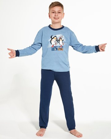 Пижама Cornette Kids Boy 477/136 Goal, блакитний меланж, 98-104