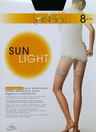 Чулки Omsa Sun Light 8 den, sierra (беж), 3-M