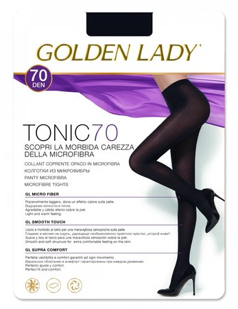 Колготки Golden Lady Tonic 70 den, marrone scuro (коричневий), 2-S
