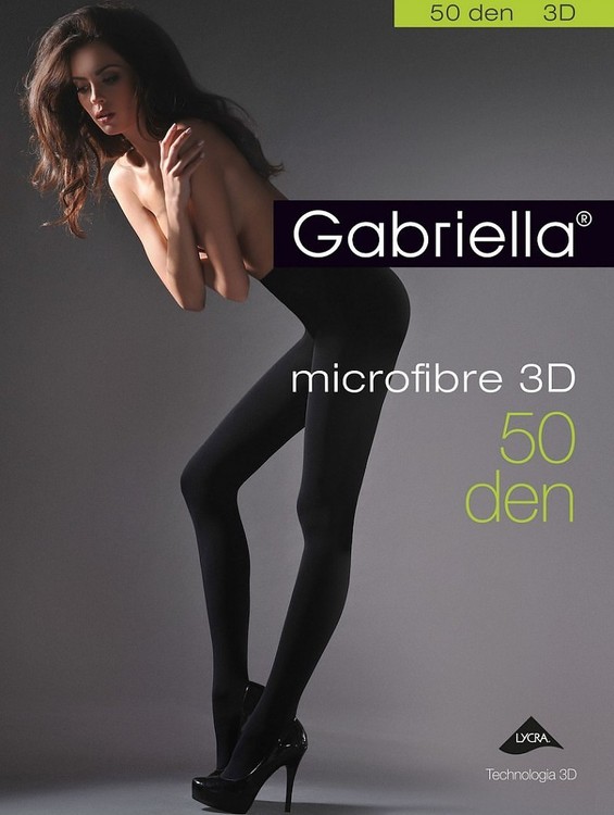 Колготки Gabriella 120 Microfibre 3D 50 den, Чорний, 5-XL