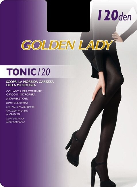 Колготки Golden Lady Tonic 120 den, nero (чорний), 5-XL