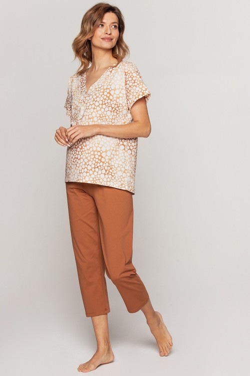 Пижама Cana 940, коричневий-візерунок, 3XL