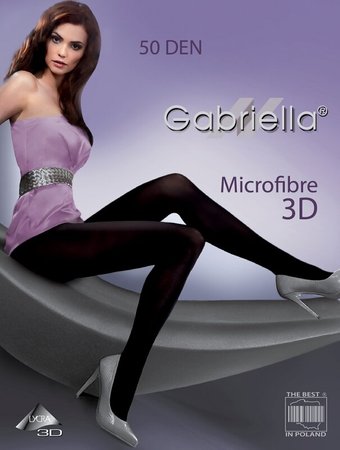 Колготки Gabriella Microfibre 3D 120 50 den, nero (чорний), 2-S